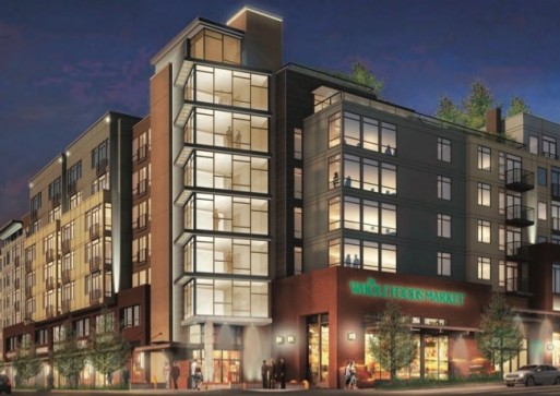 Artist's rendering of the proposed development at 4755 Fauntleroy Way SW.